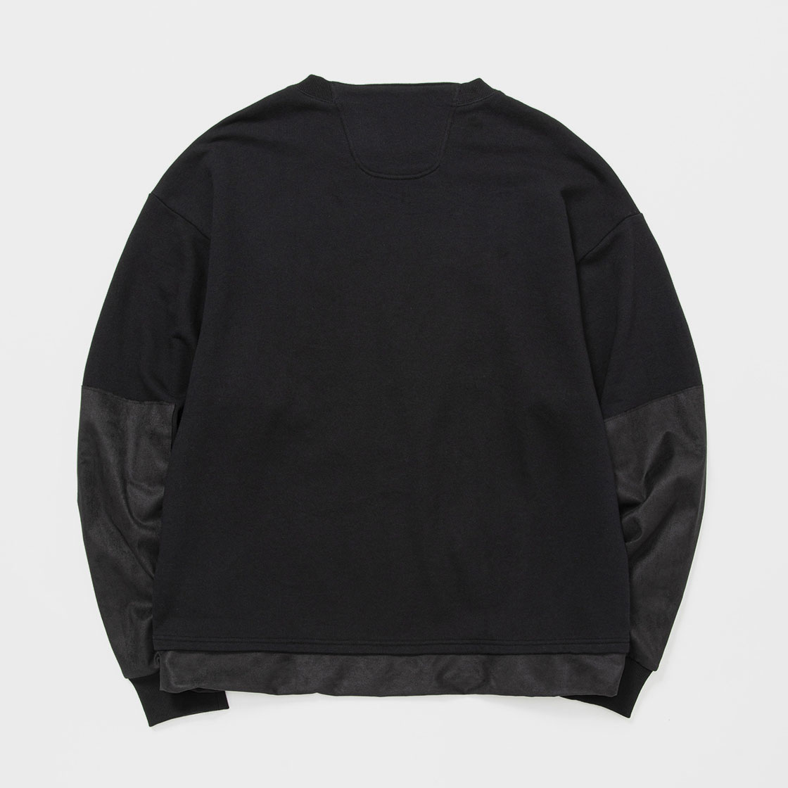 Imitation Suede Sweatshirt / Black