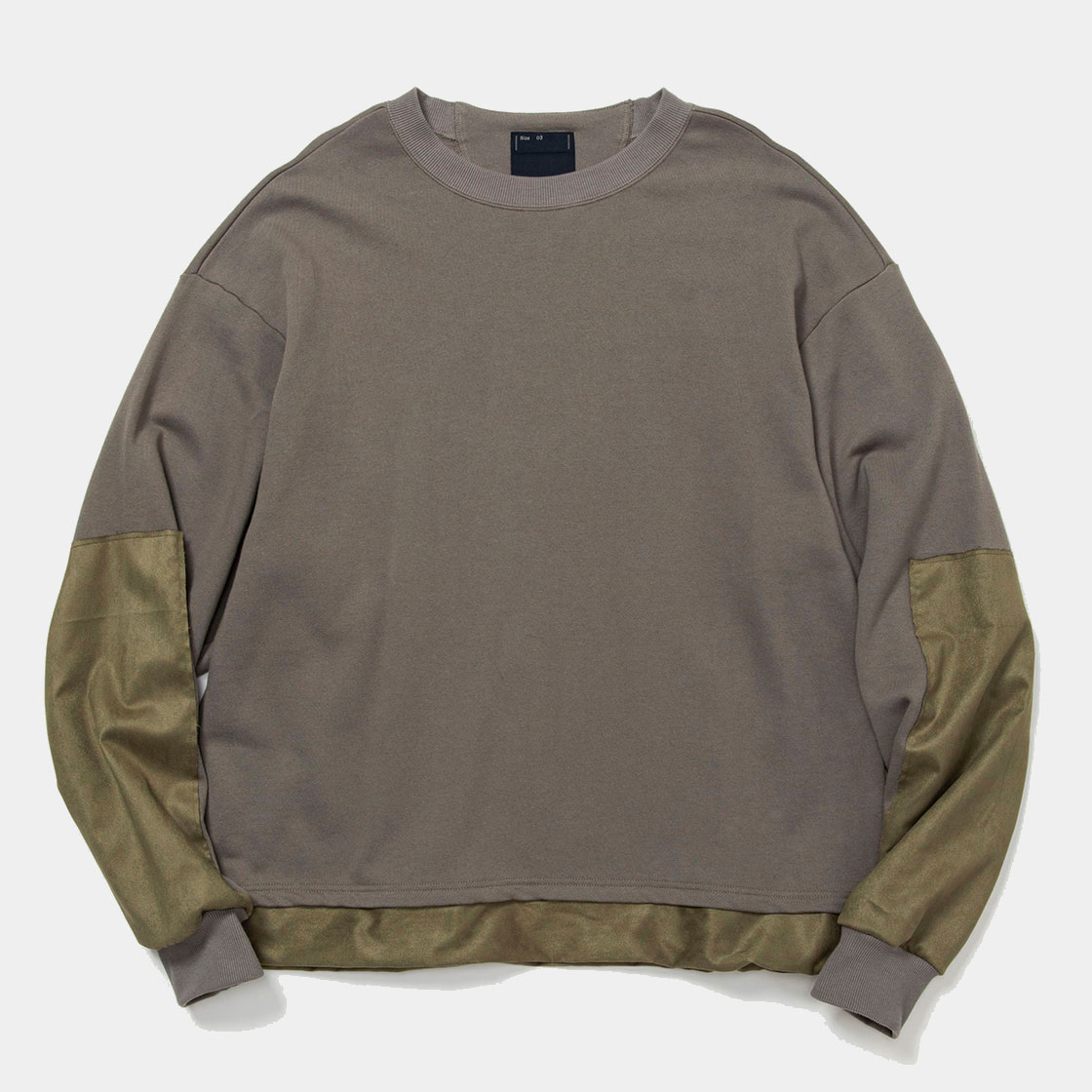 Imitation Suede Sweatshirt / Grey