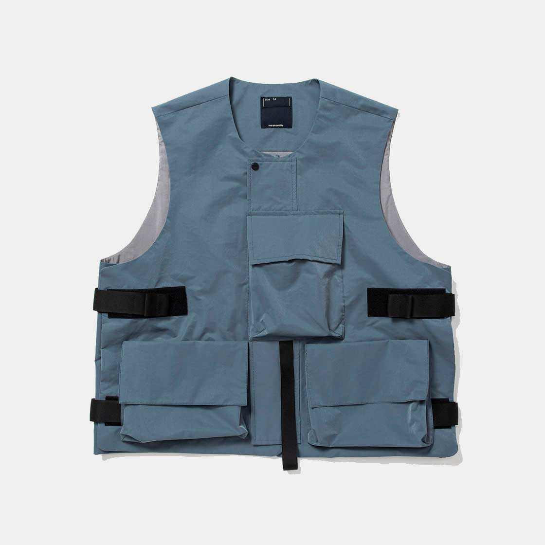 Crisp Nylon Body Armor Vest / Blue Grey