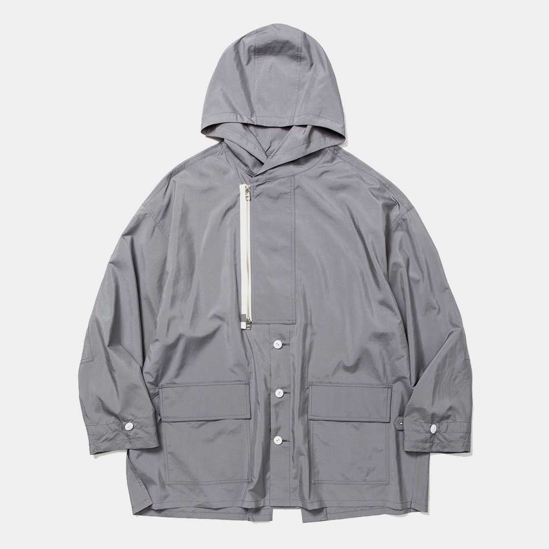 Dry-Rip Shirt Hoodie / Grey