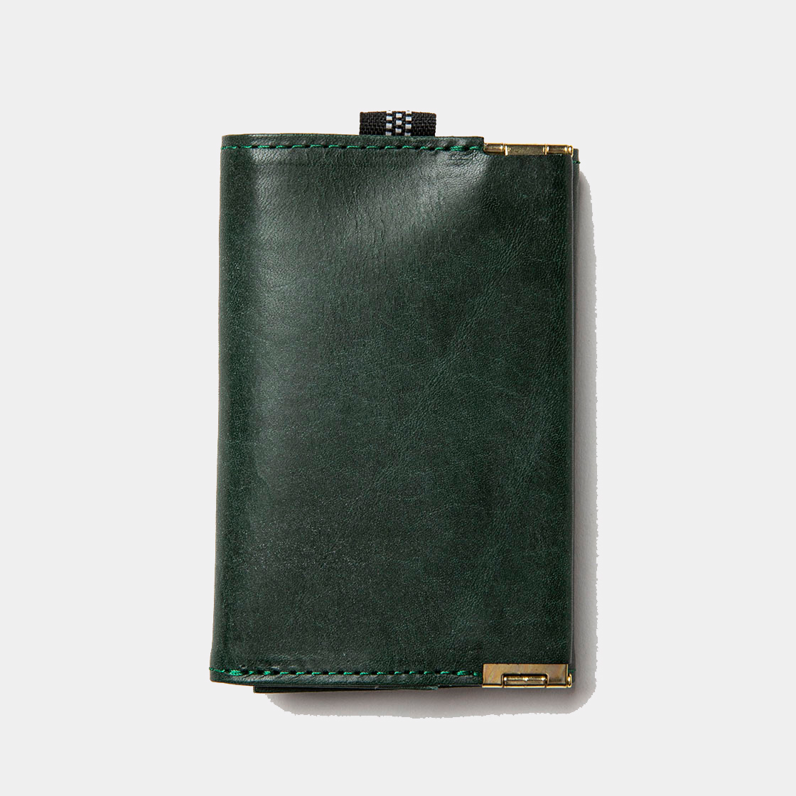Wax Leather Minimal Wallet / D.Green