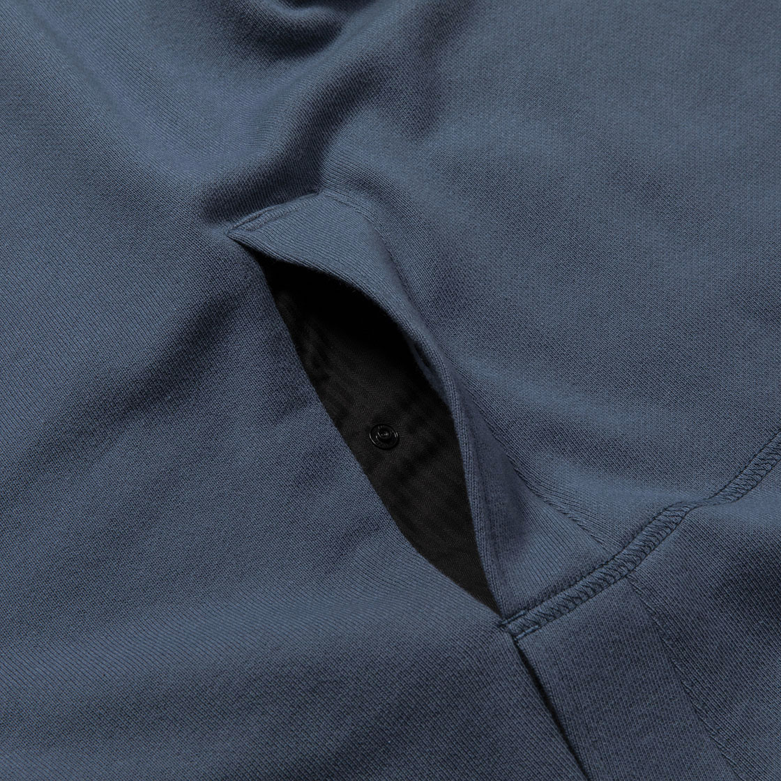 Half Zip Hoodie / Blue Grey