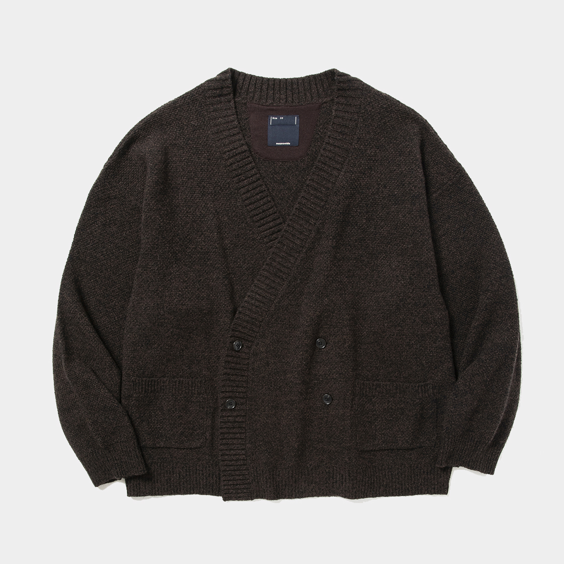 Double Knit Cardigan / Charcoal
