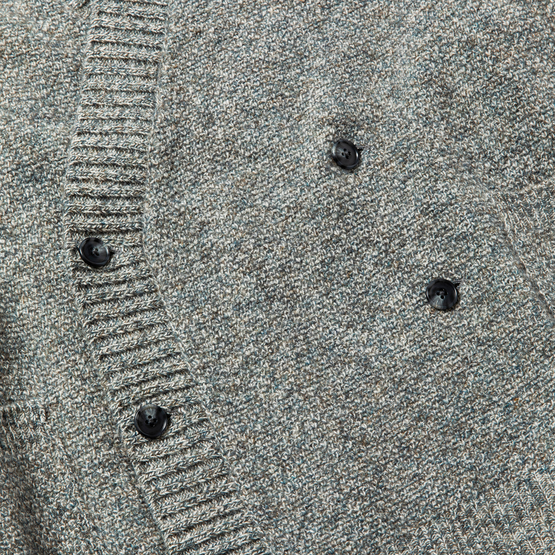 Double Knit Cardigan / Blue Grey