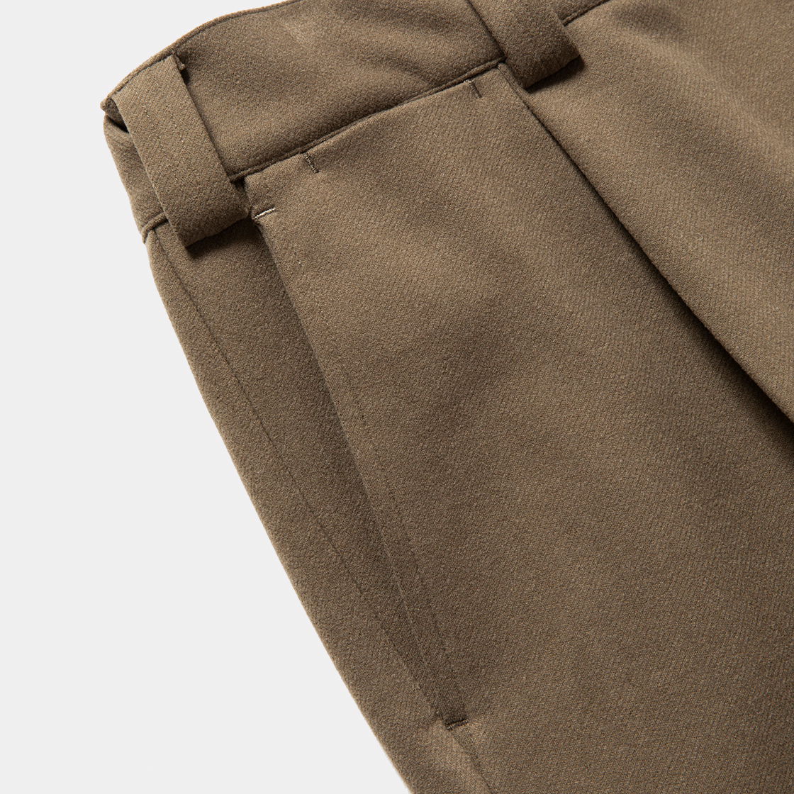 Zip Comfort Slacks / Brown