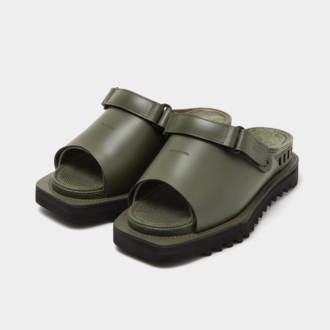Overwrap Square Sandals Vibram® Sole / Khaki