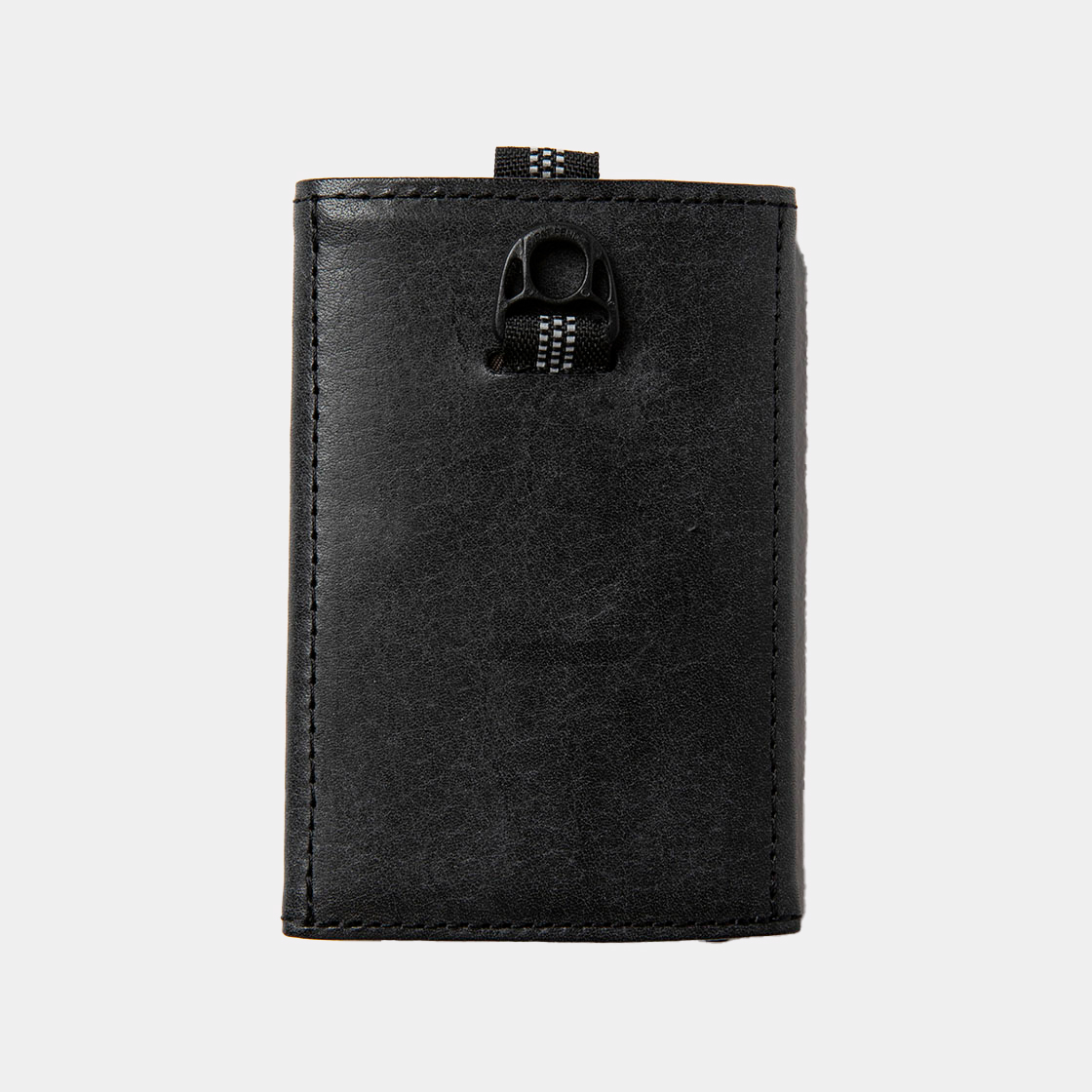 Wax Leather Minimal Wallet / Black