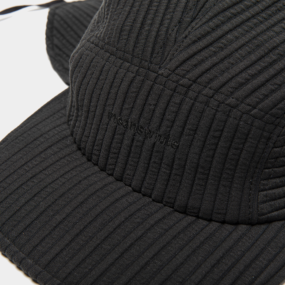 Uneven Fabric Cover Cap/Off Black