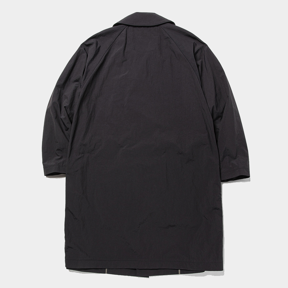 Nylon Wrap Over Coat/Off Black