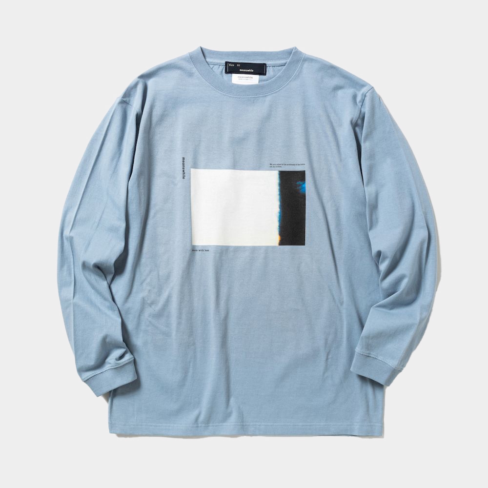 Abstract Photograph L/S Tee/Alpine Blue