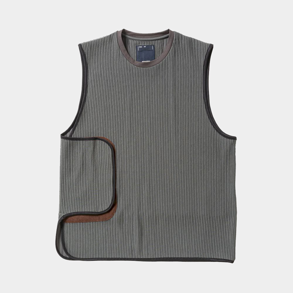 Uneven Fabric Conditioning Vest/Charcoal