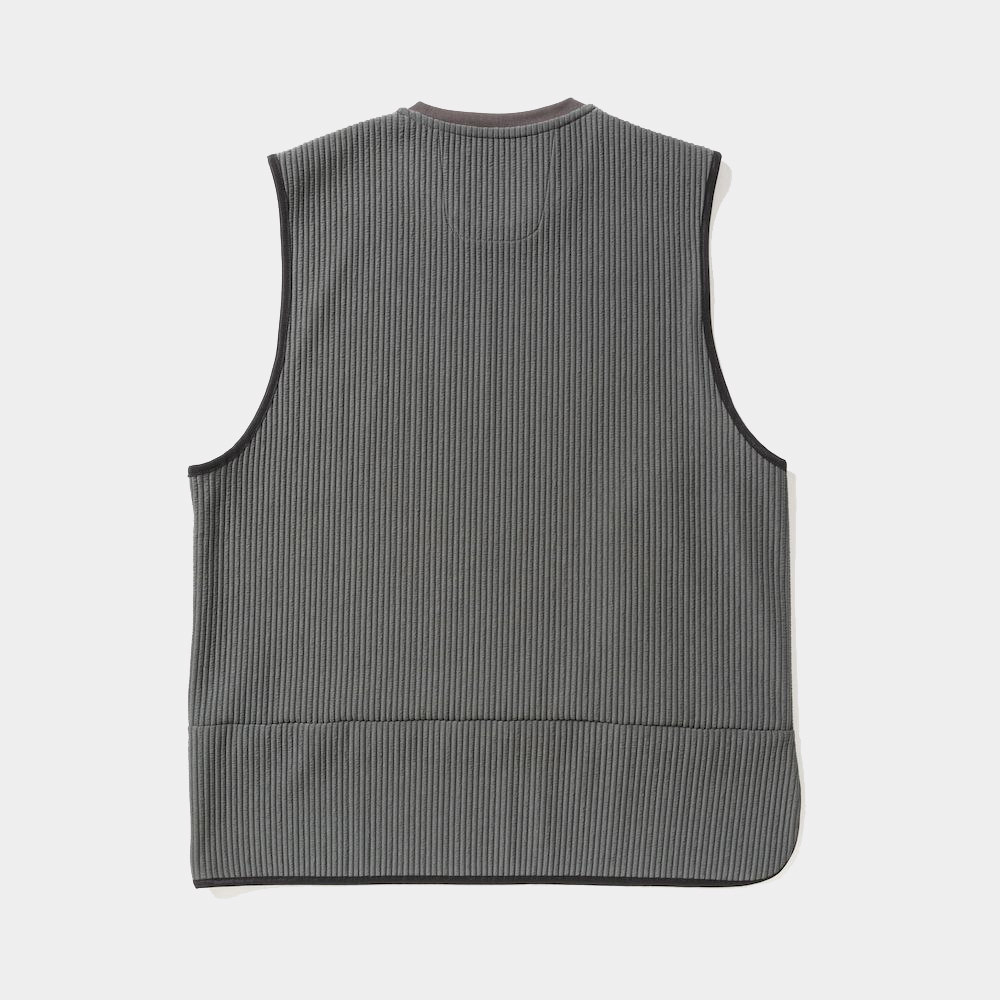 Uneven Fabric Conditioning Vest/Charcoal