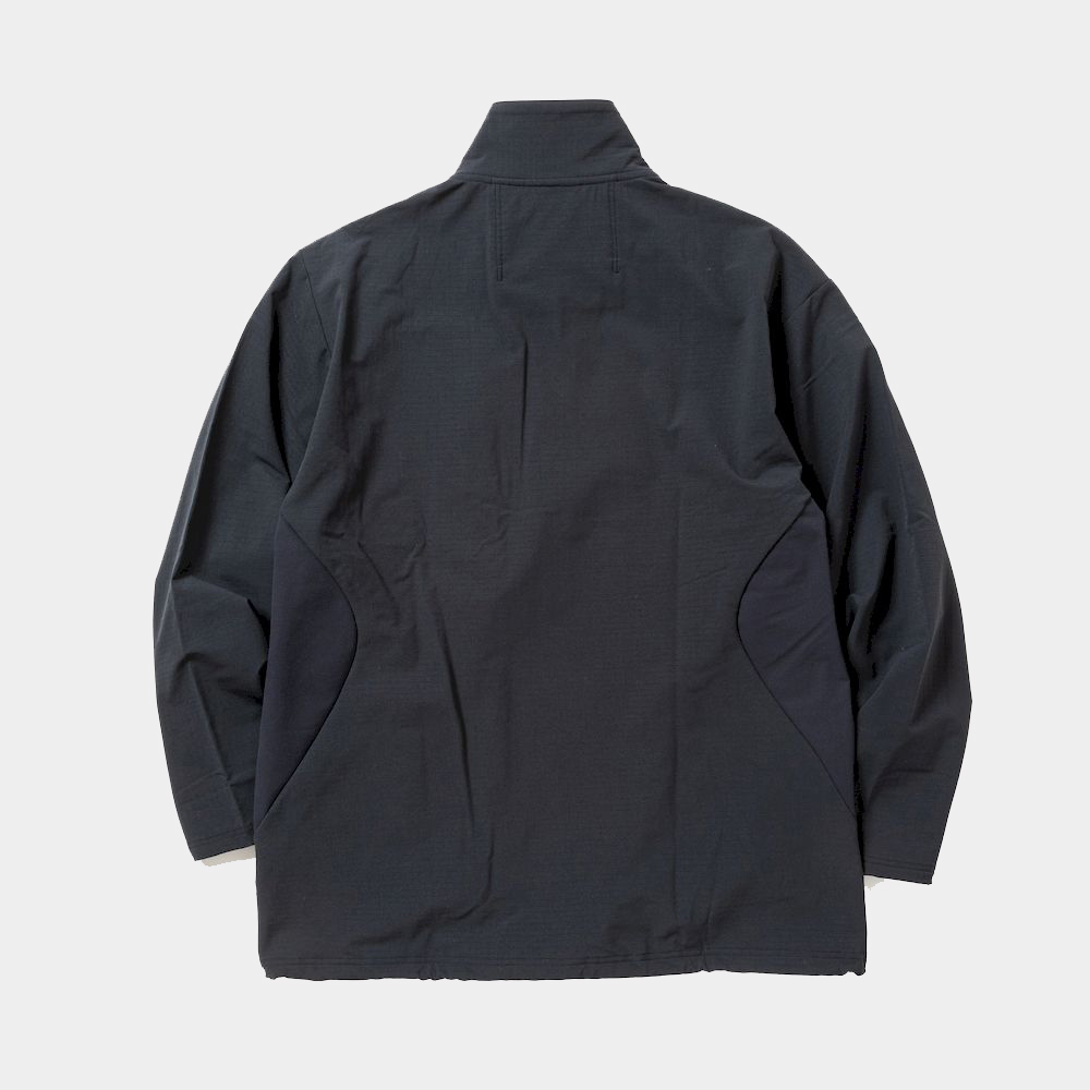 Fleece Half Zip L/S Tee/Off Black