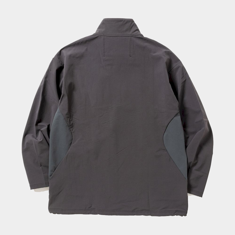 Fleece Half Zip L/S Tee/Charcoal