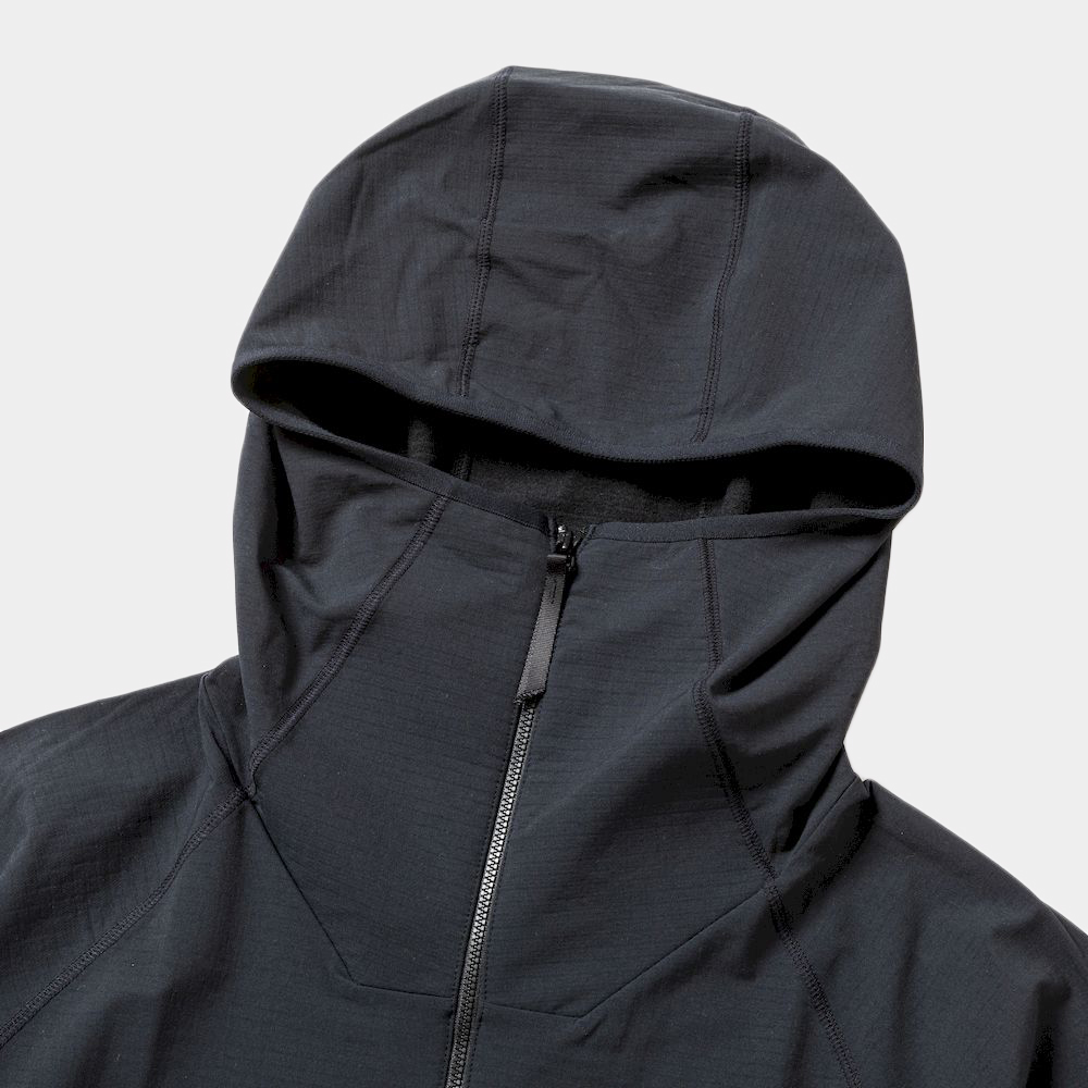 Fleece Zip Hoodie/Off Black