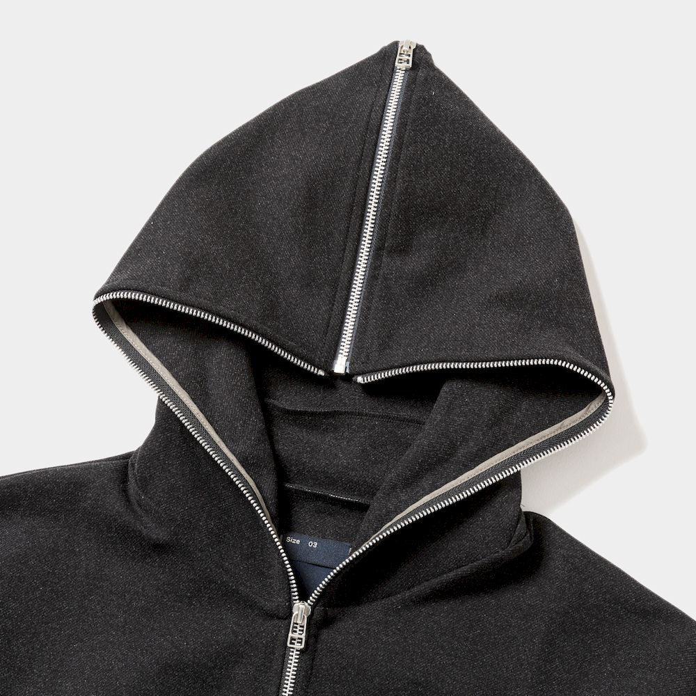 Comfort Dress Zip Hoodie/Off Black