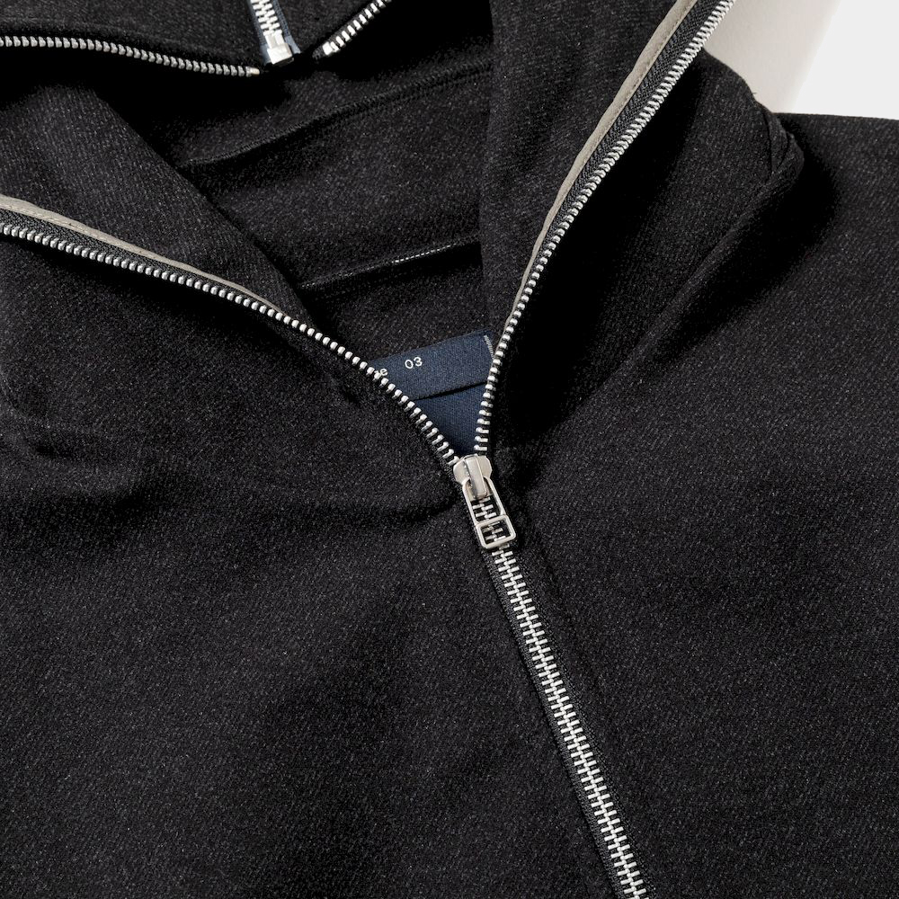 Comfort Dress Zip Hoodie/Off Black