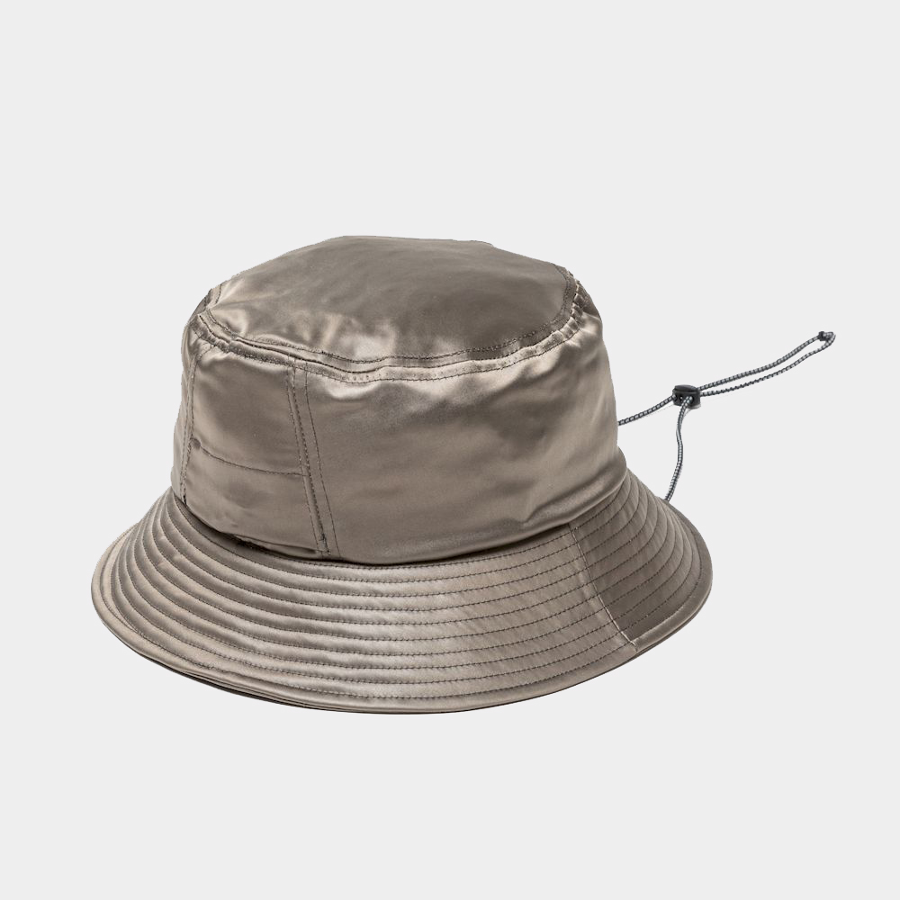 Dress Satin Adjustable Hat/Smoke Grey