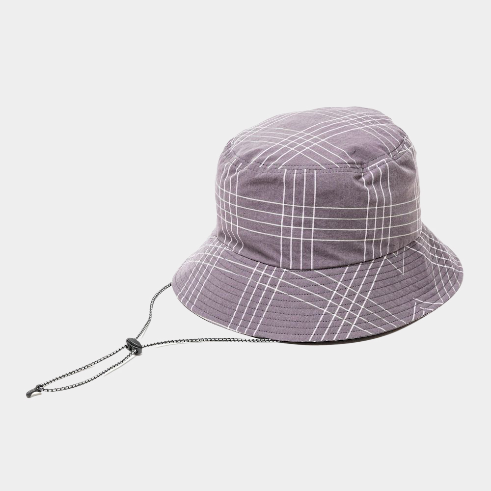 Check Adjustable Hat/Purple Check