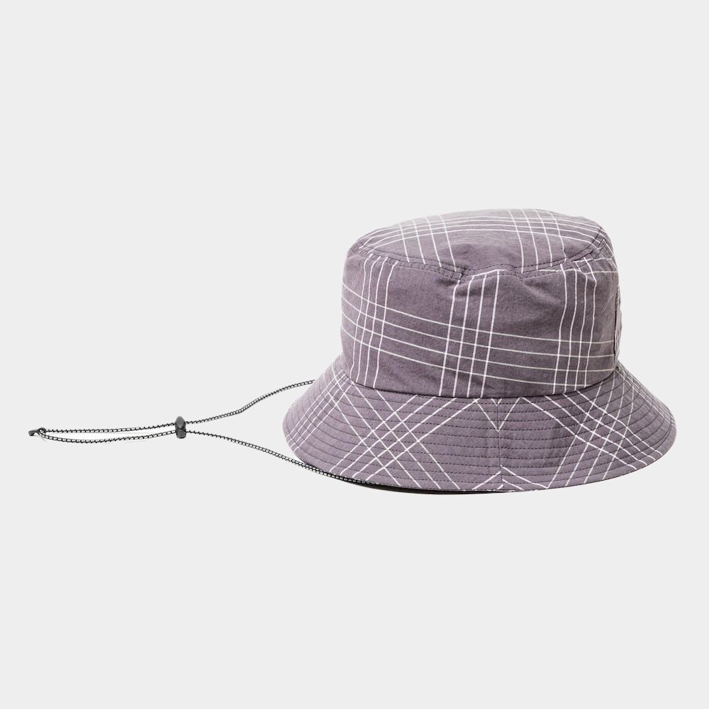 Check Adjustable Hat/Purple Check