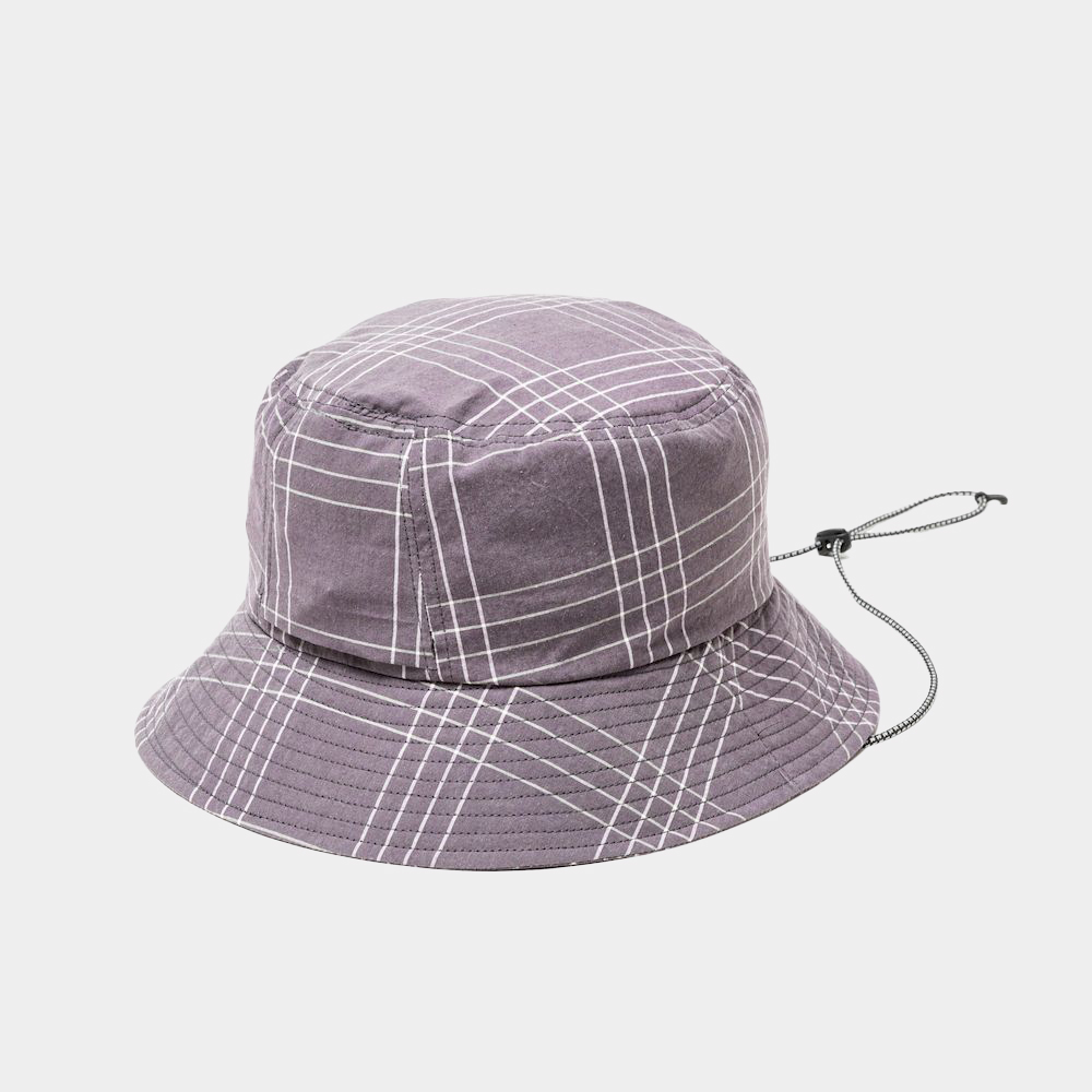 Check Adjustable Hat/Purple Check