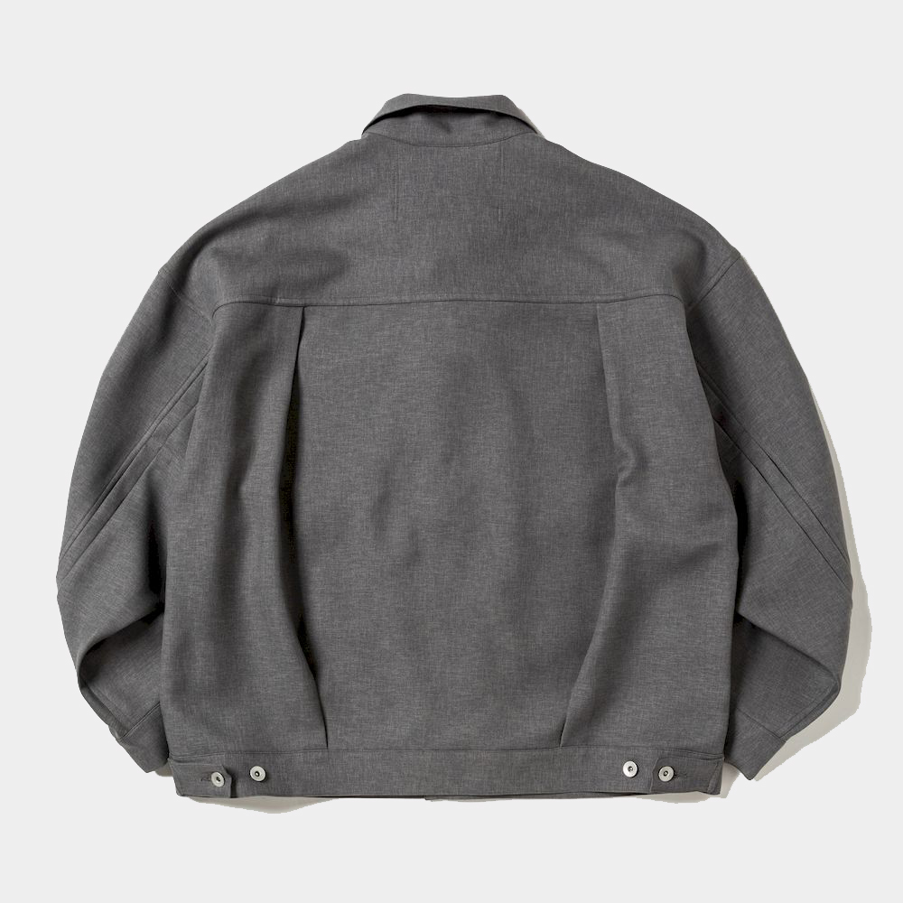 Pleated Sleeve Blouse/Grey