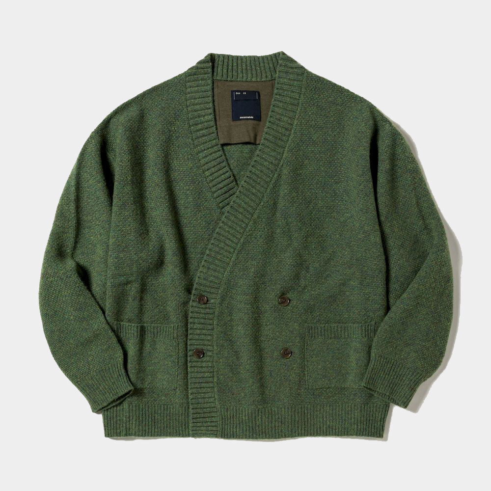 Double Knit Cardigan/Foliage Green