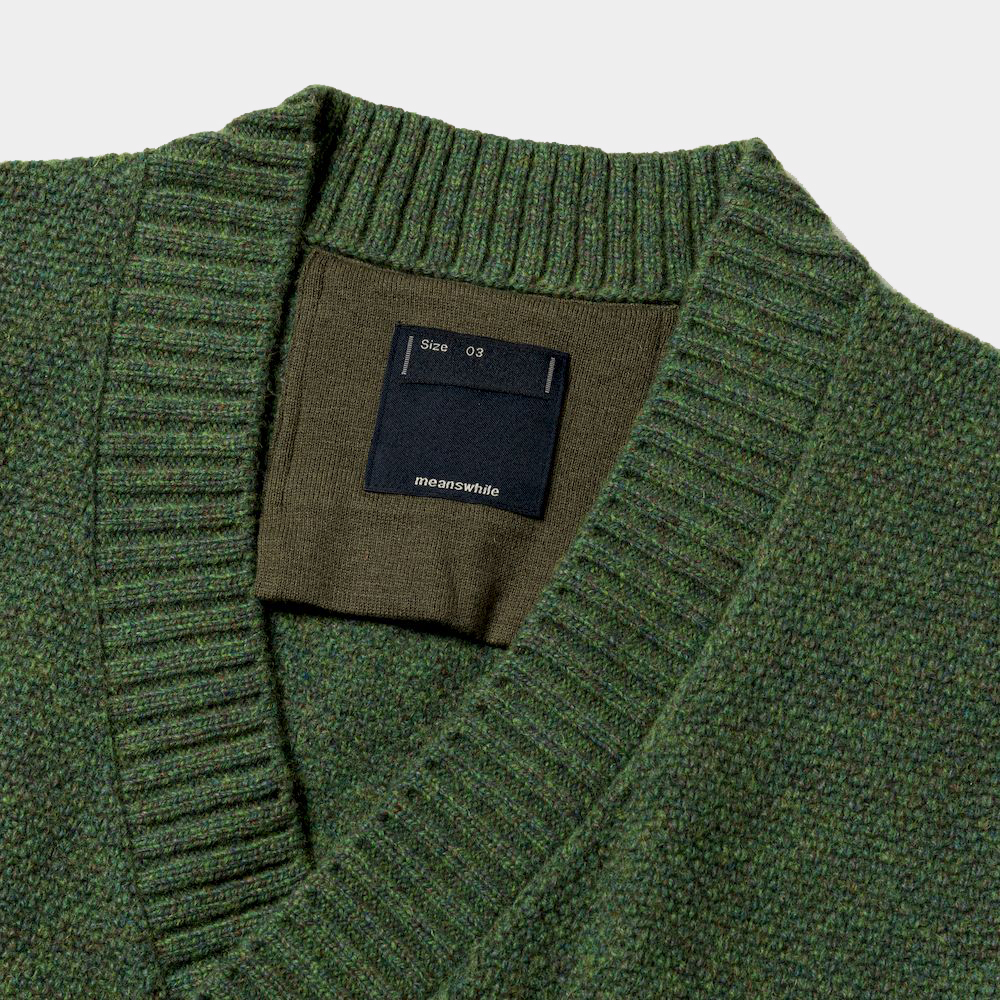 Double Knit Cardigan/Foliage Green