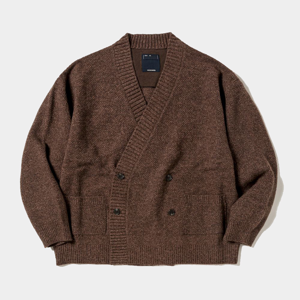 Double Knit Cardigan/Brown