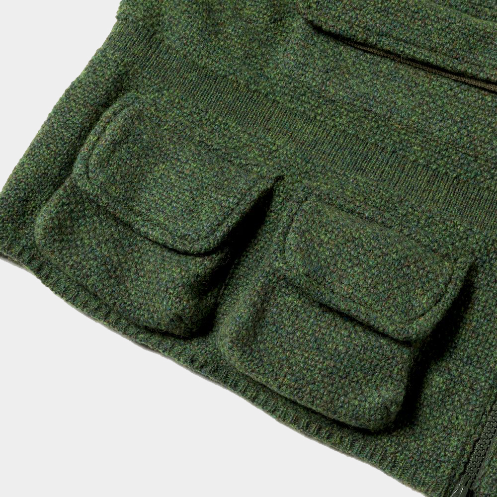 Knit Luggage Vest/Foliage Green