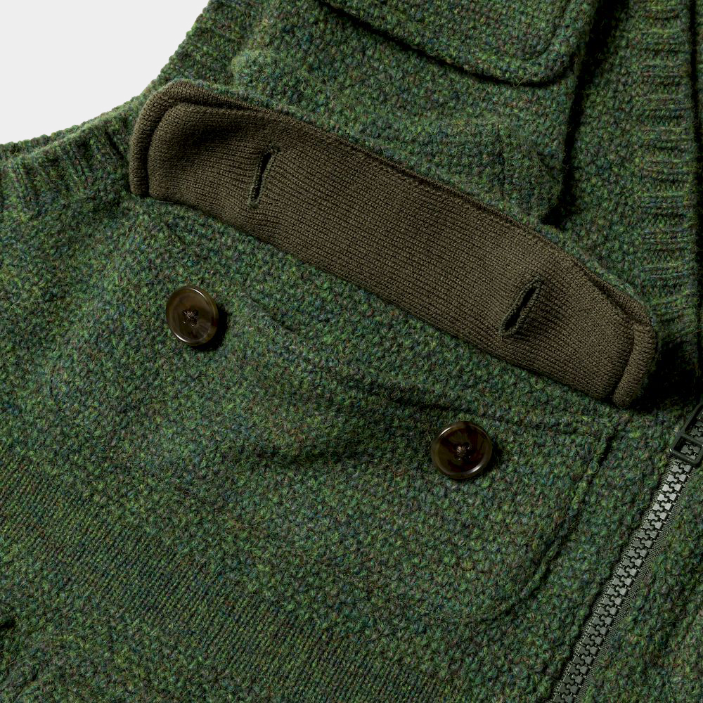 Knit Luggage Vest/Foliage Green