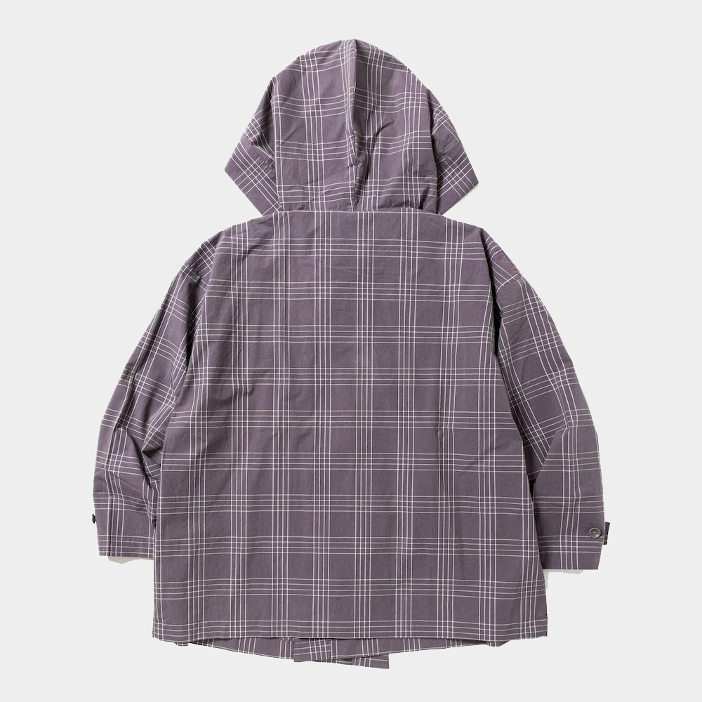 Check Double-Breasted Mexican Parka/Purple Check