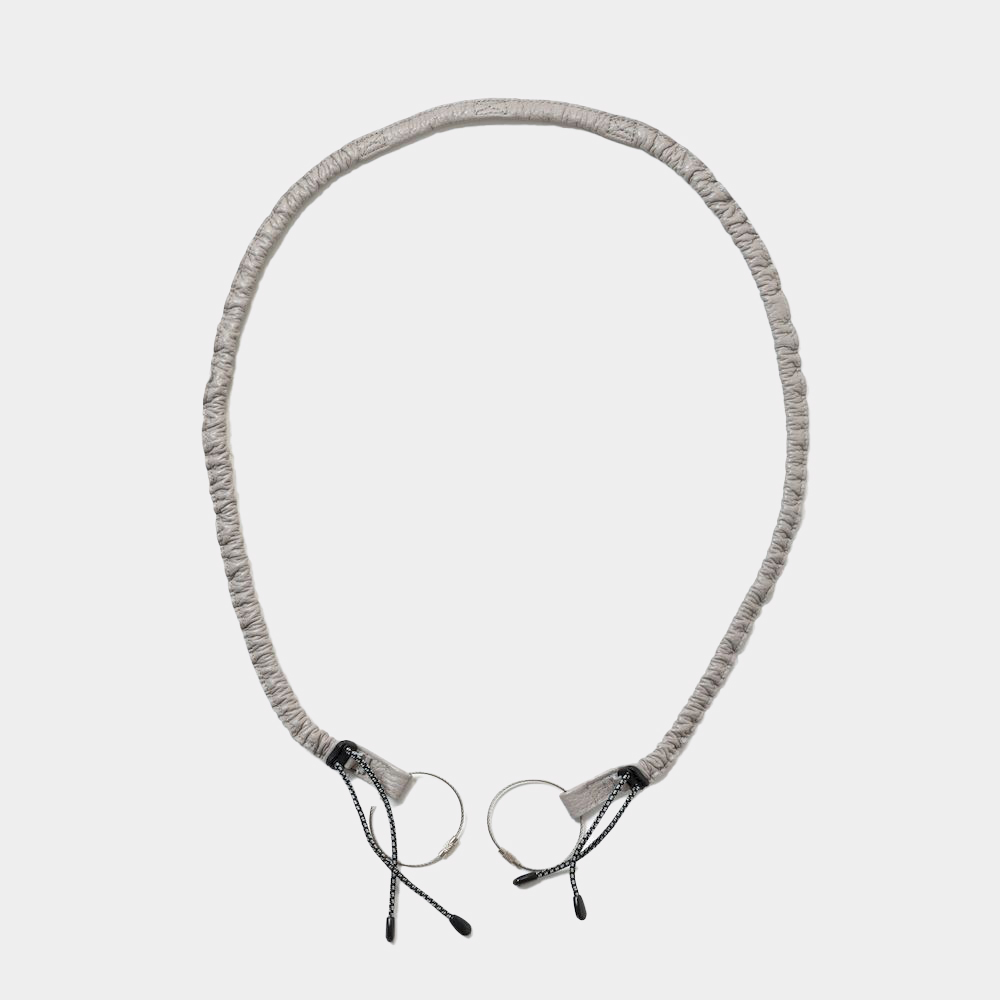 Bungee Leather Neck Strap/Grey