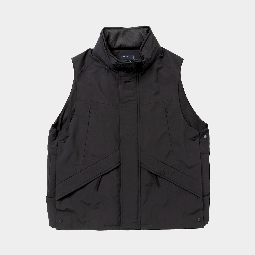 Side Slit Paper Touch Luggage Vest/Off Black