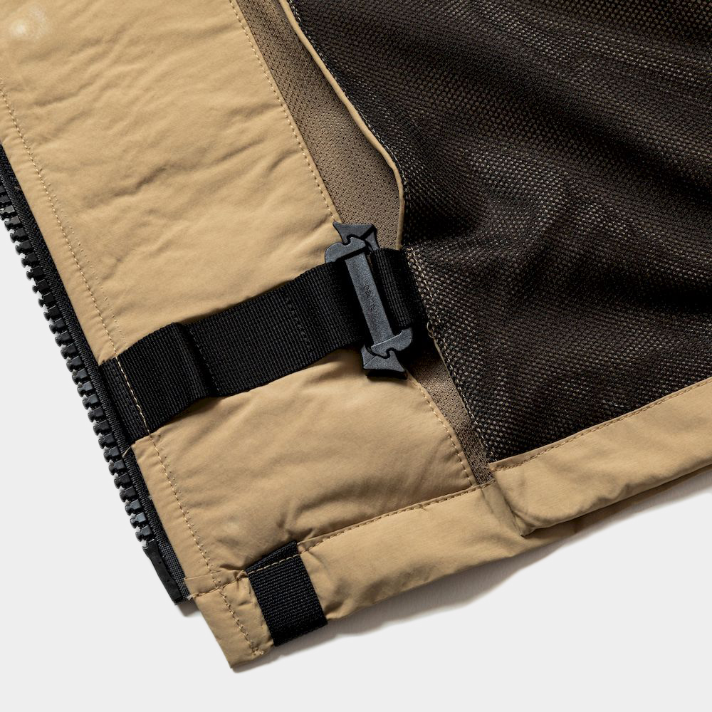 Side Slit Paper Touch Luggage Vest/Beige