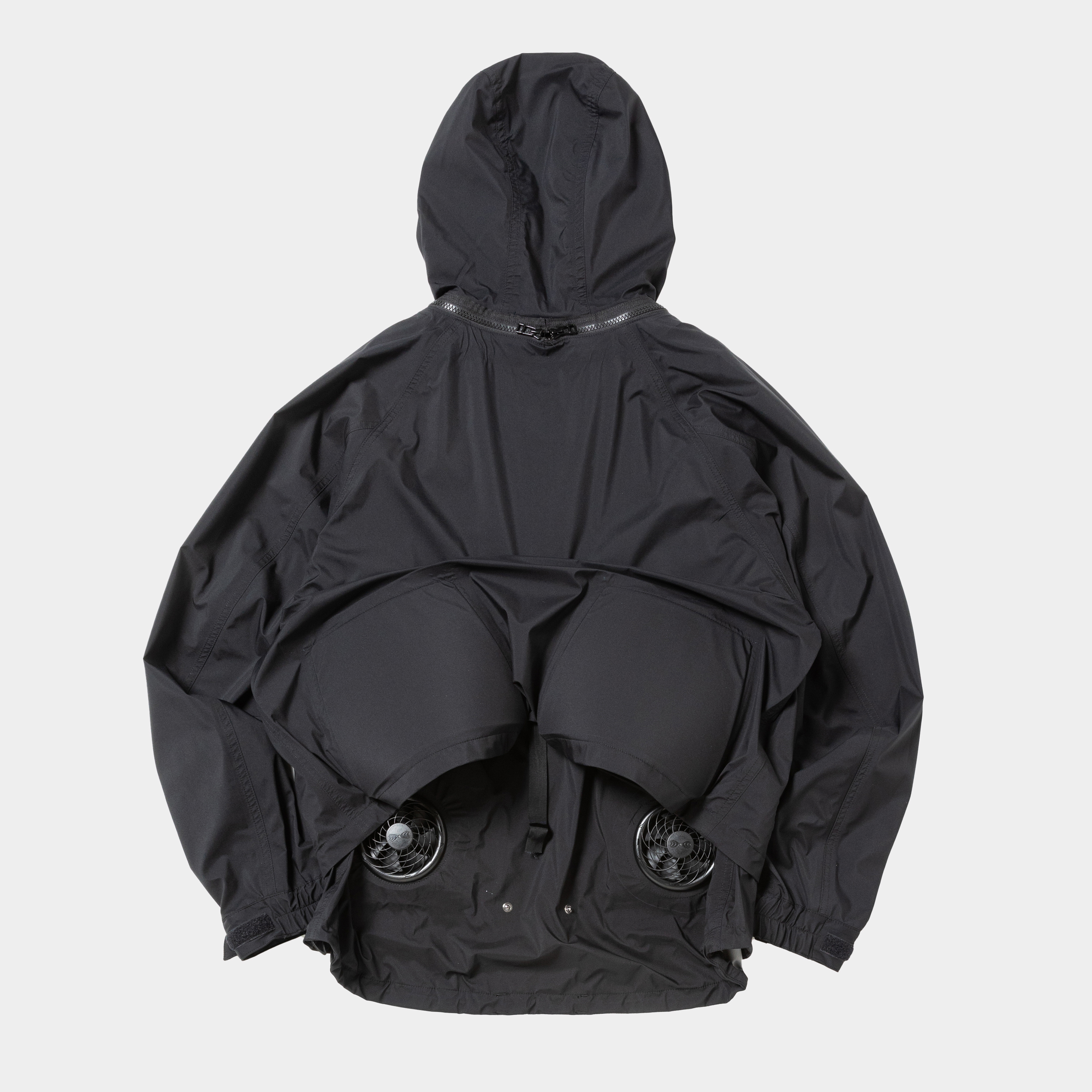 Air Circulation System Rain Jacket/Off Black