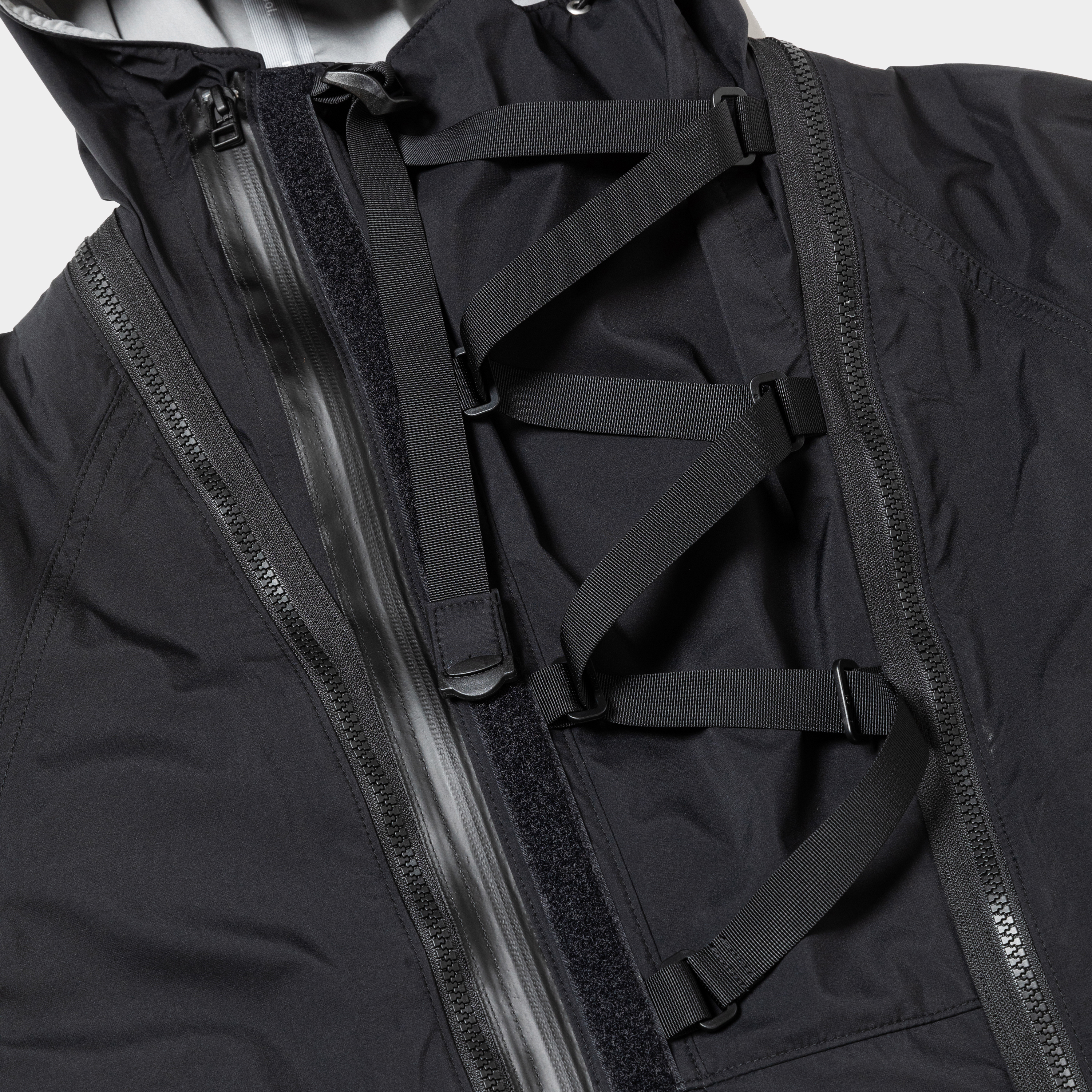 Air Circulation System Rain Jacket/Off Black