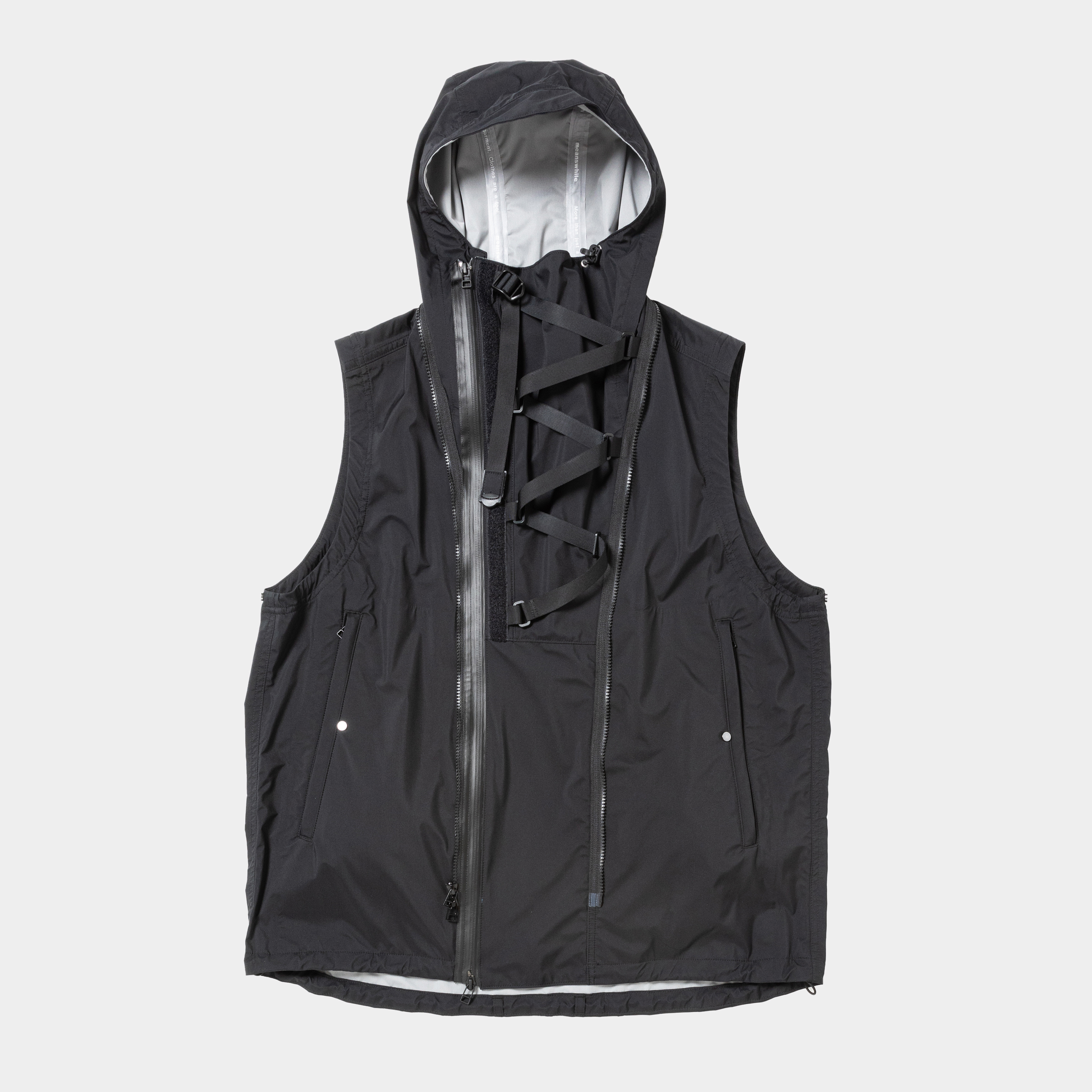 Air Circulation System Rain Jacket/Off Black