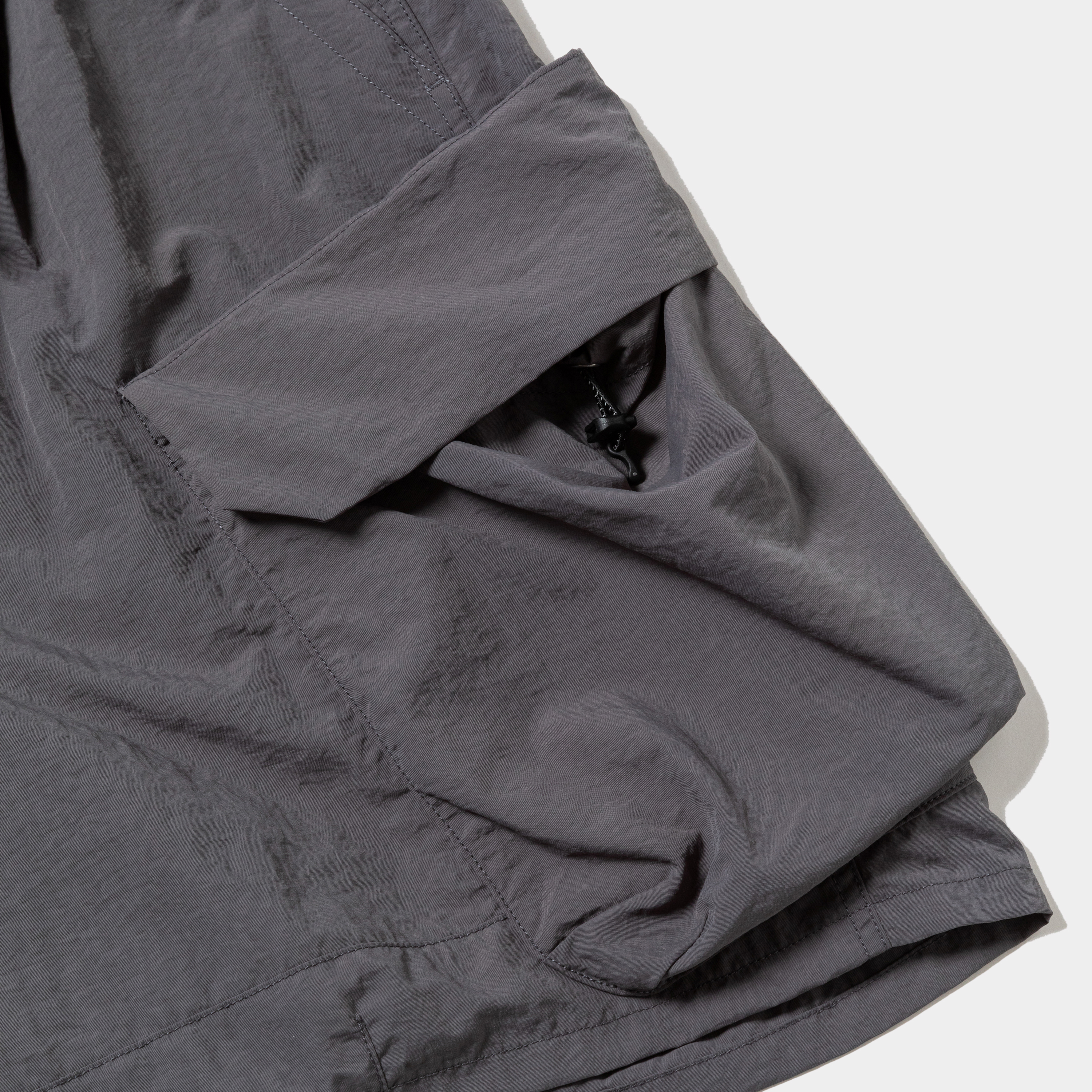 Nylon Luggage Cargo Shorts/Grey