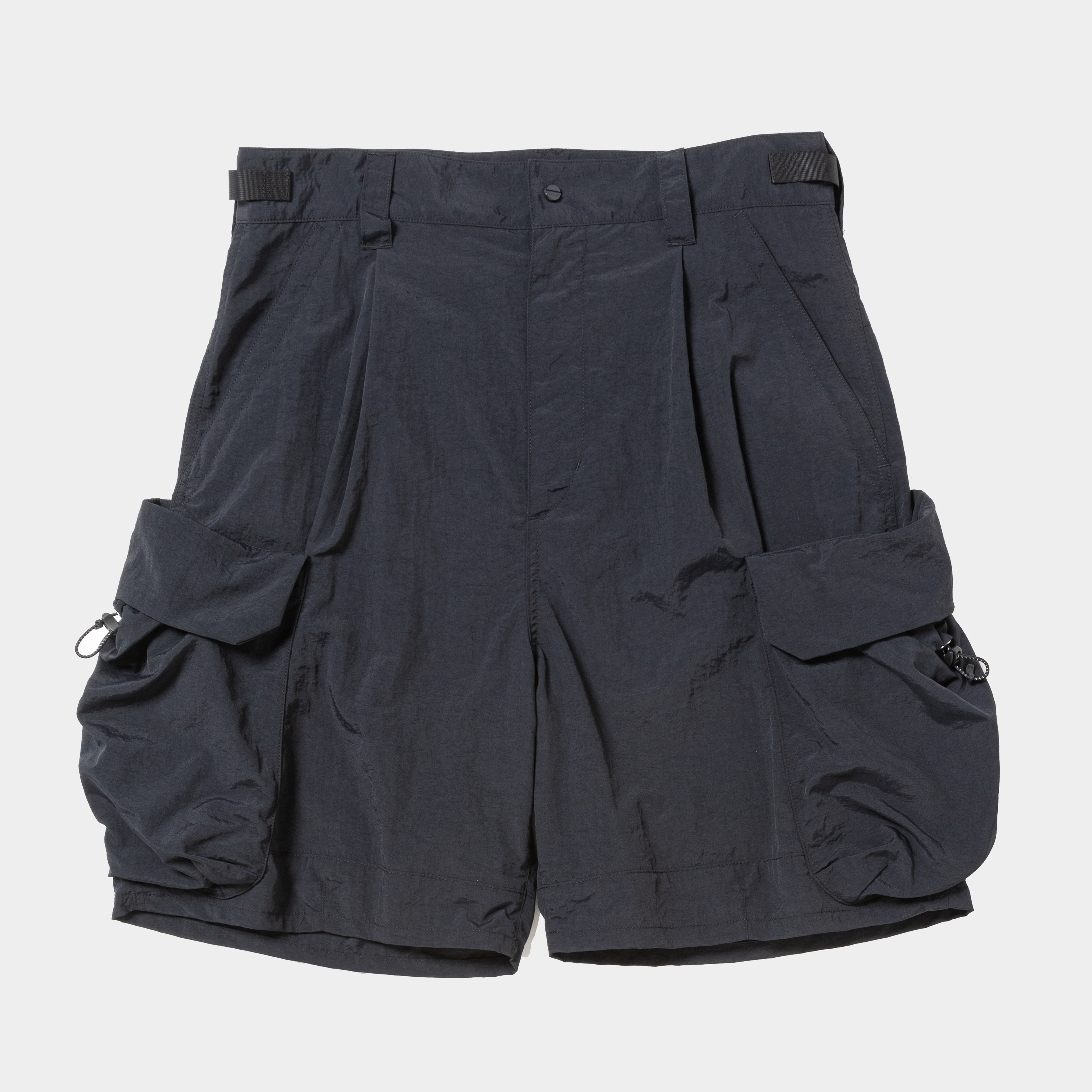 Nylon Luggage Cargo Shorts/Off Black