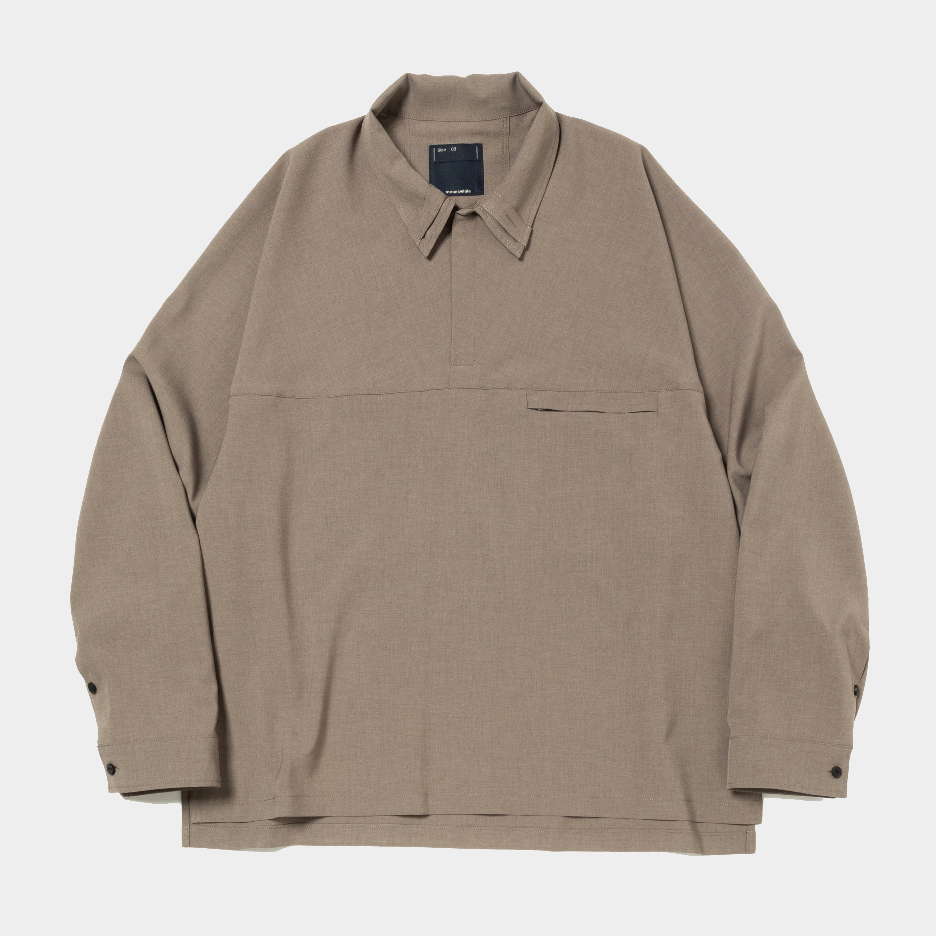 Half-zip Pullover SH/Raw Umber