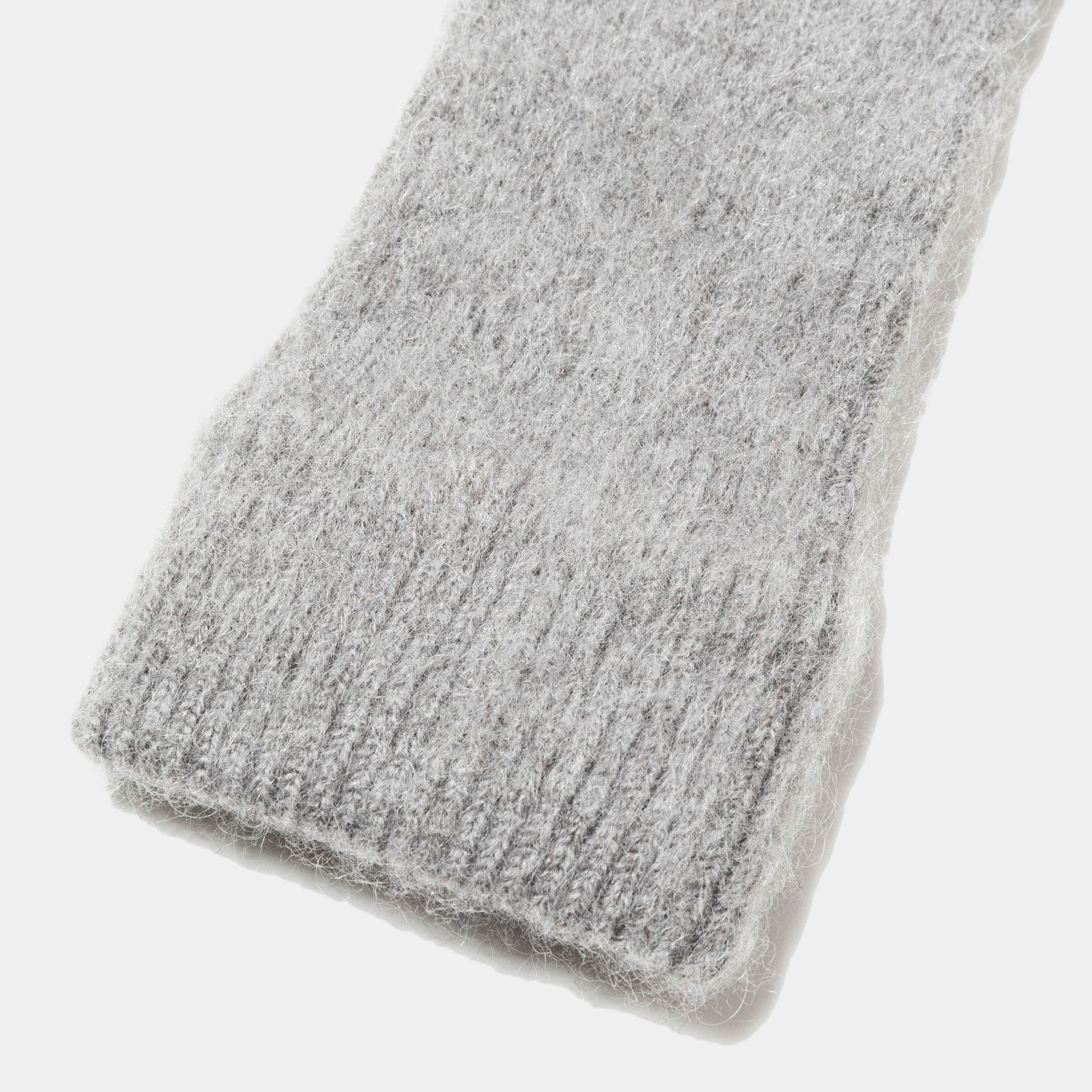 Mohair Knit Arm Warmer/Grey