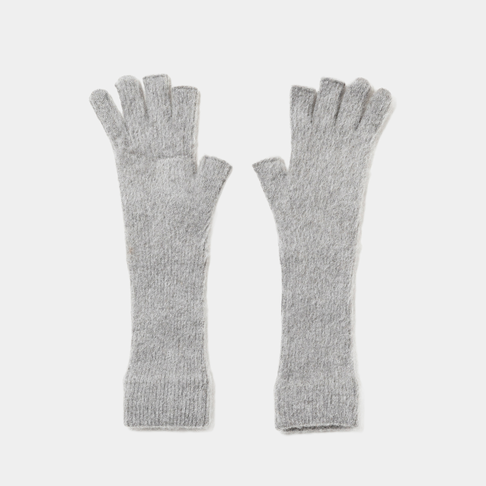 Mohair Knit Arm Warmer/Grey