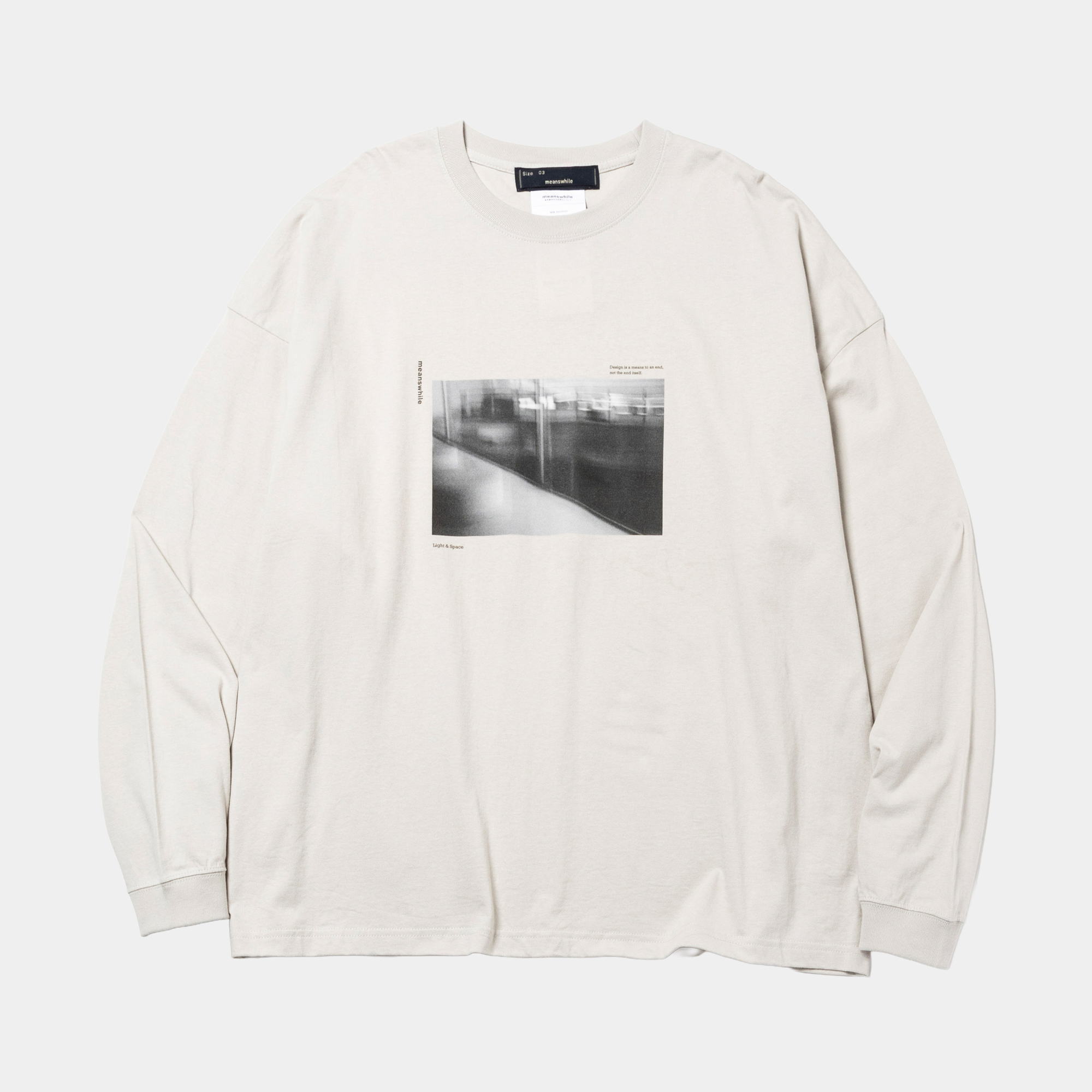 Abstract Photograph L/S Tee/Off White A