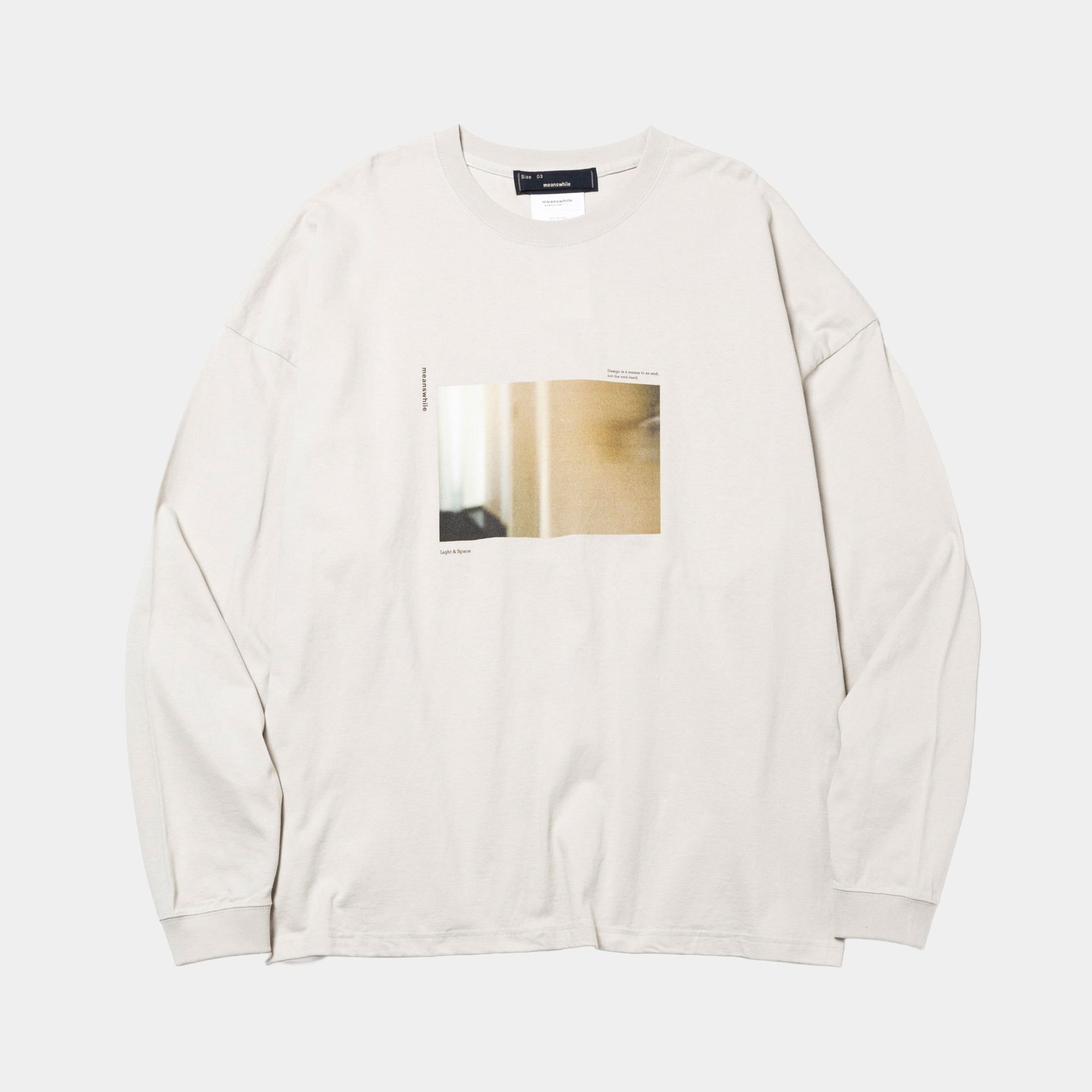 Abstract Photograph L/S Tee/Off White B