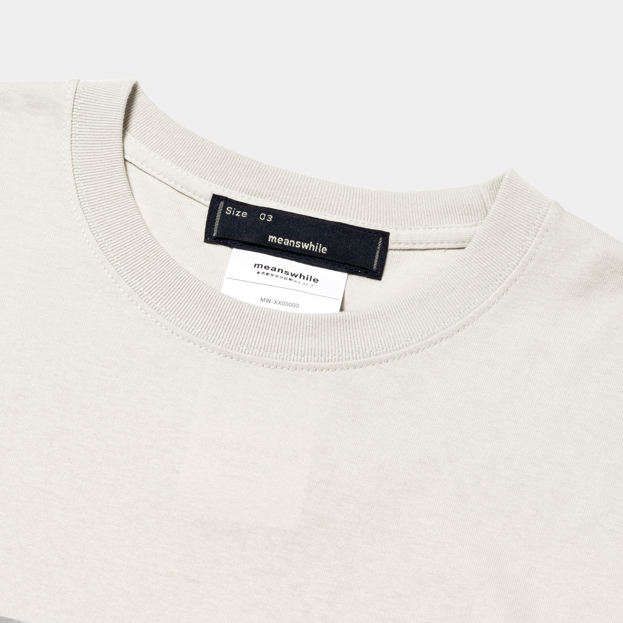 Abstract Photograph L/S Tee/Off White A