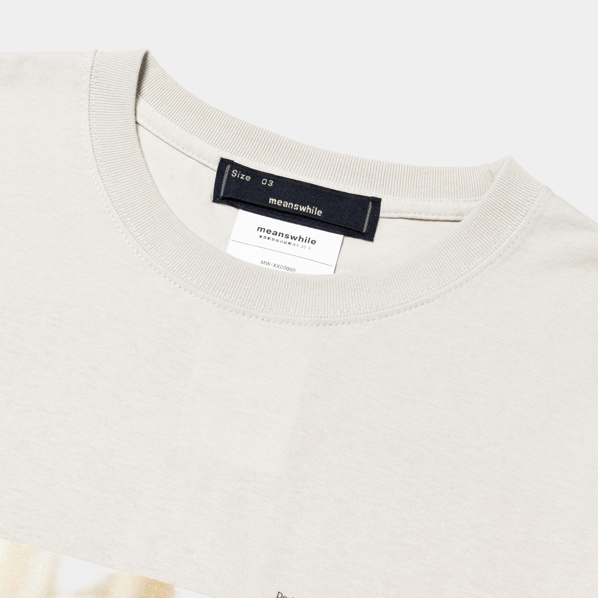 Abstract Photograph L/S Tee/Off White B