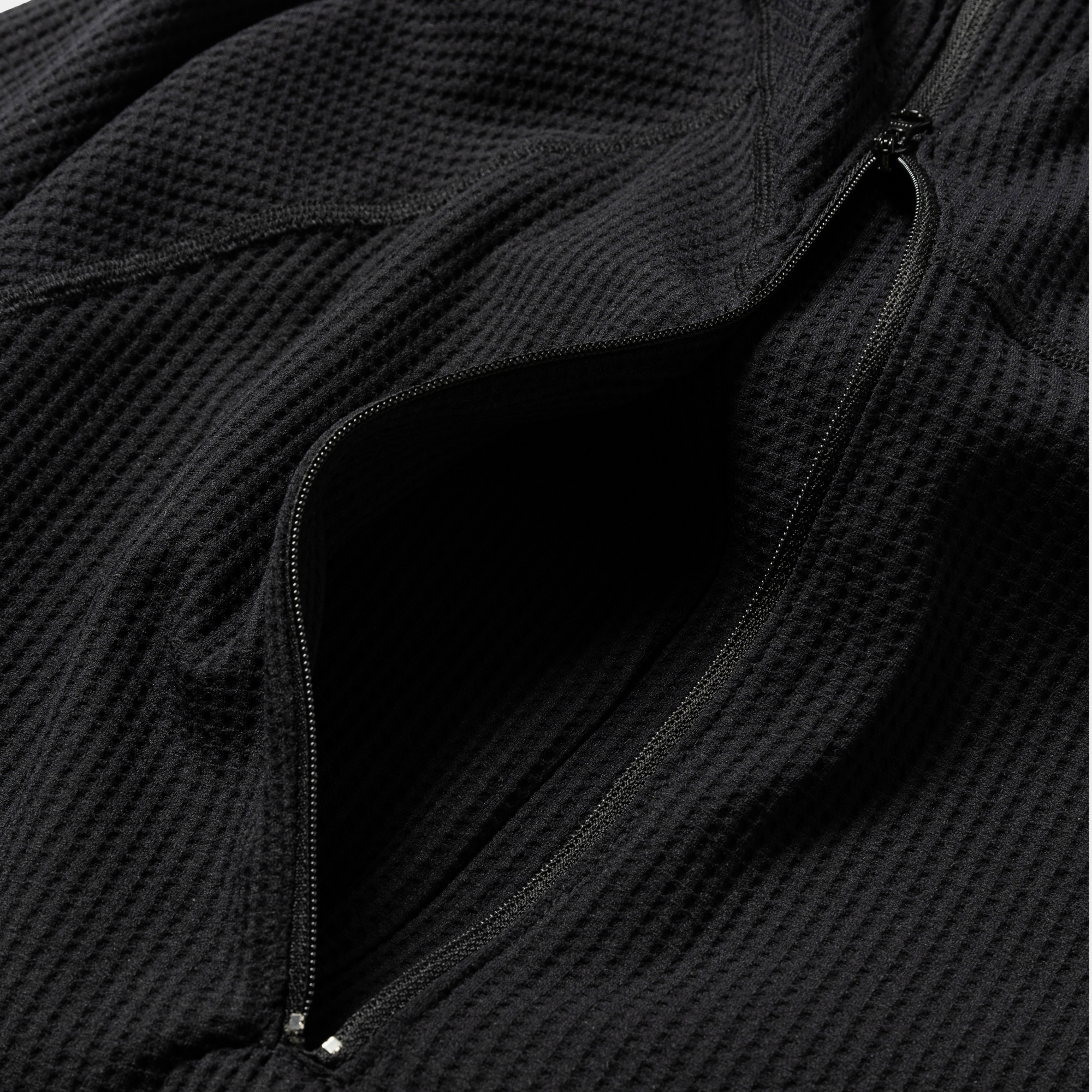 SOLOTEX Waffle Balaclava Hoodie/Off Black