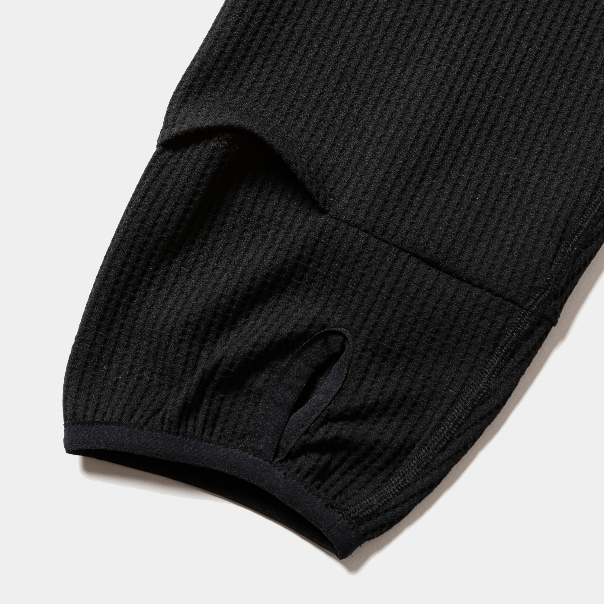 SOLOTEX Waffle Balaclava Hoodie/Off Black