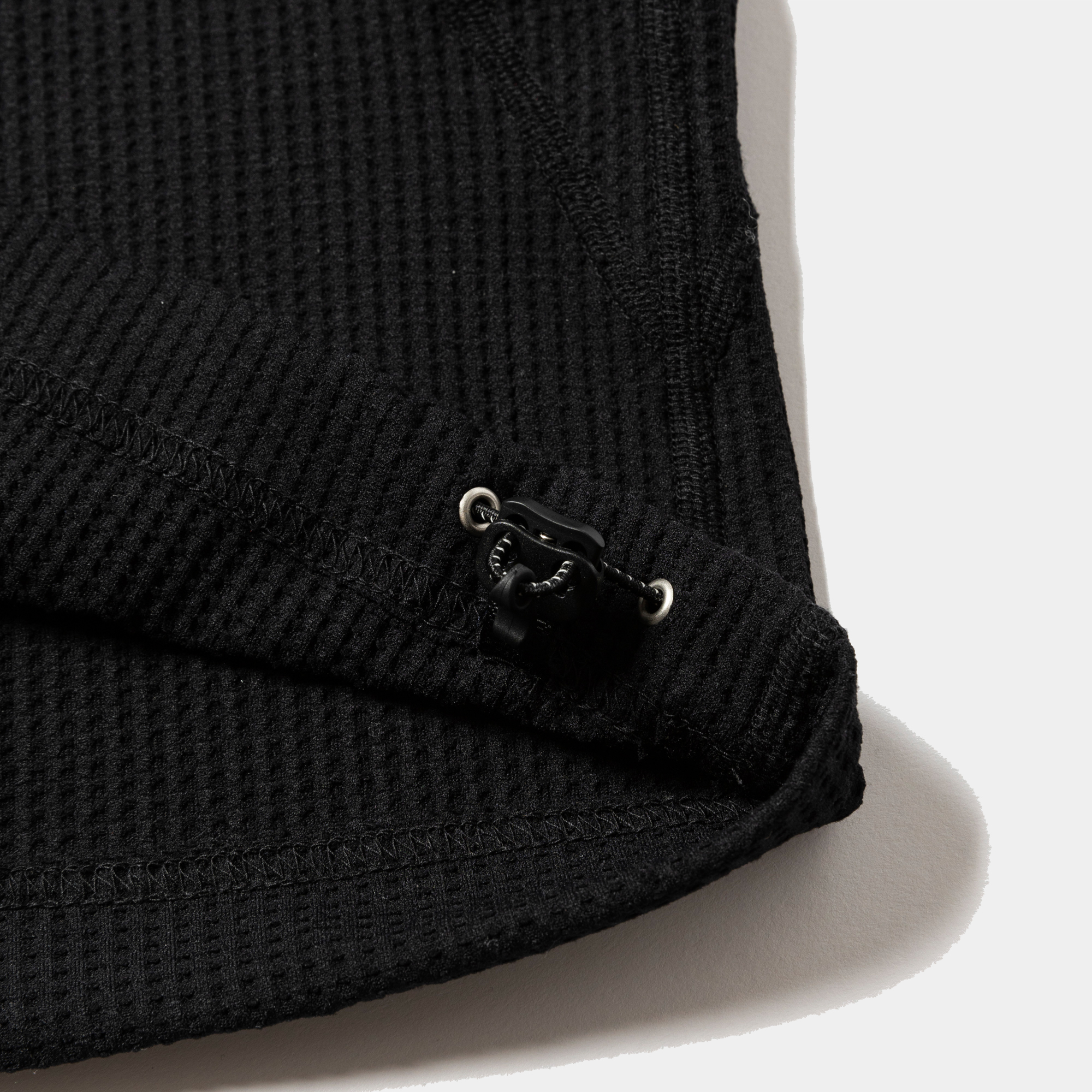 SOLOTEX Waffle Balaclava Hoodie/Off Black